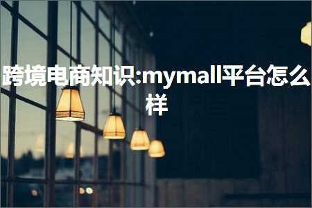 璺ㄥ鐢靛晢鐭ヨ瘑:mymall骞冲彴鎬庝箞鏍? width=